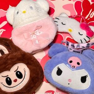 Cute Plush Character Pouches